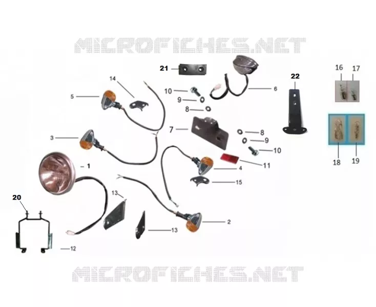 ACHTERLICHT / KOPLAMP / KNIPPERLICHT