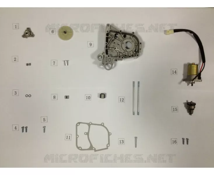 STARTMOTOR / BLOKDEKSEL RECHTS