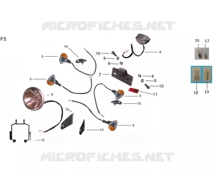 ACHTERLICHT / KOPLAMP / KNIPPERLICHT
