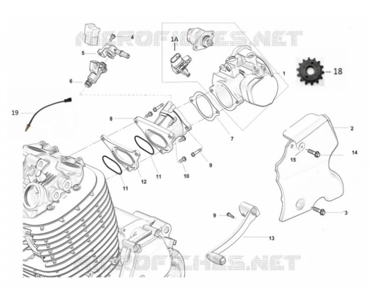 MOTOR / INSPUITING / VERSNELLINGSPEDAAL