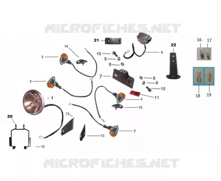 ACHTERLICHT / KOPLAMP / KNIPPERLICHT