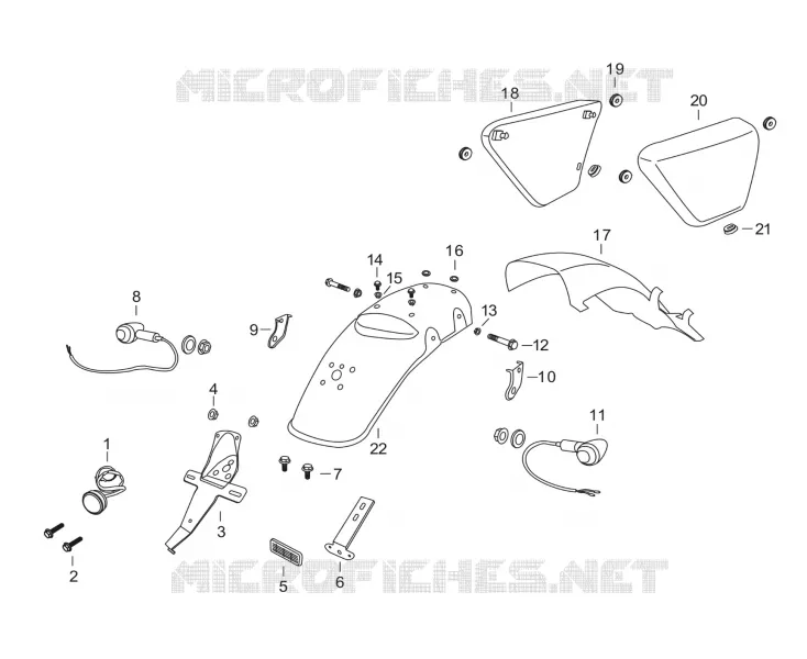 ZIJDEKSELS / ACHTERSPATBORD / ACHTERLICHT / KNIPPERLICHT